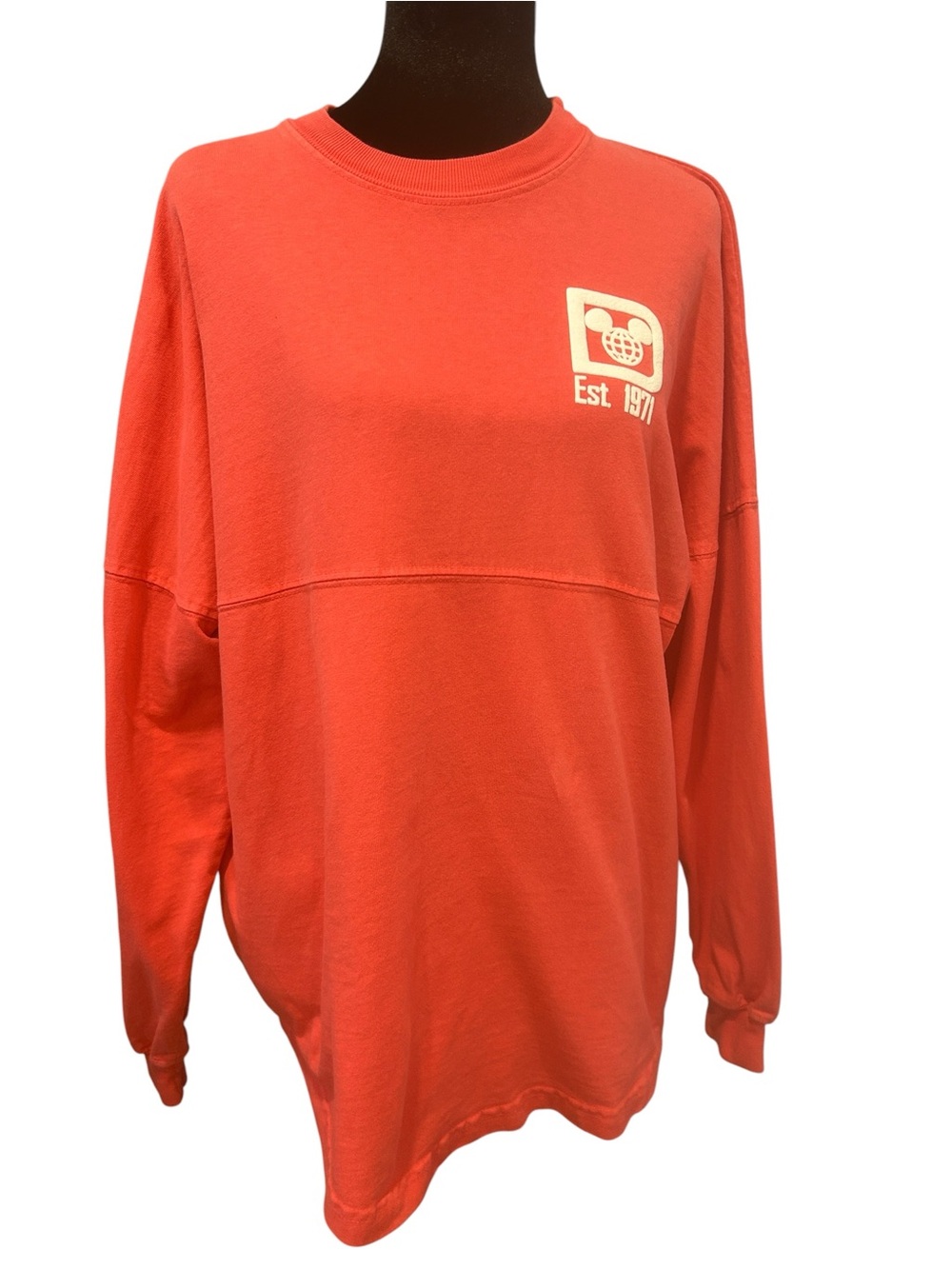 Disney Parks Spirit Jersey womens XS Walt Disney World Puff Print Coral Pink